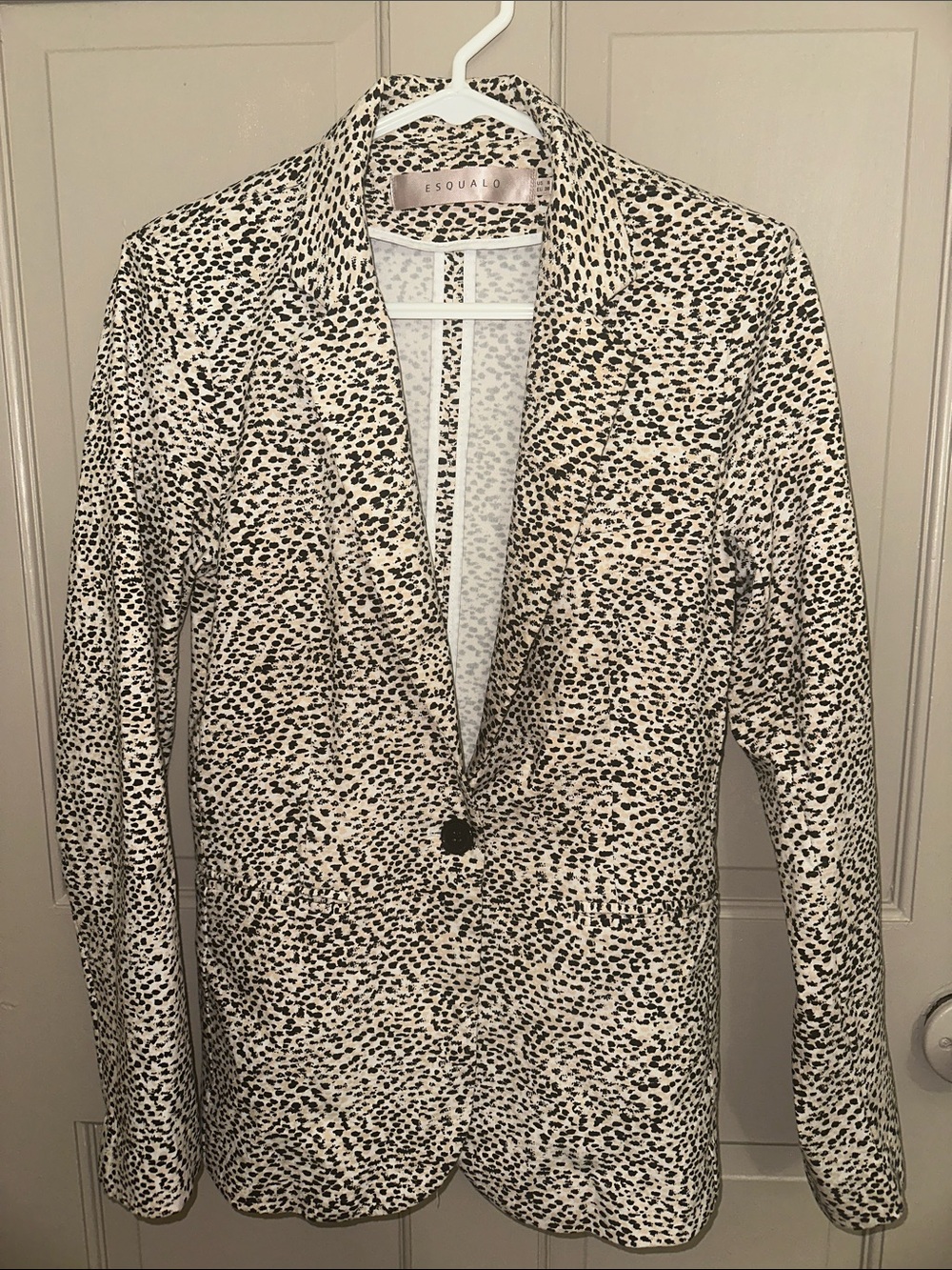 ESQUALO Leopard Single-Button Blazer Women's Size 8 Luxury
